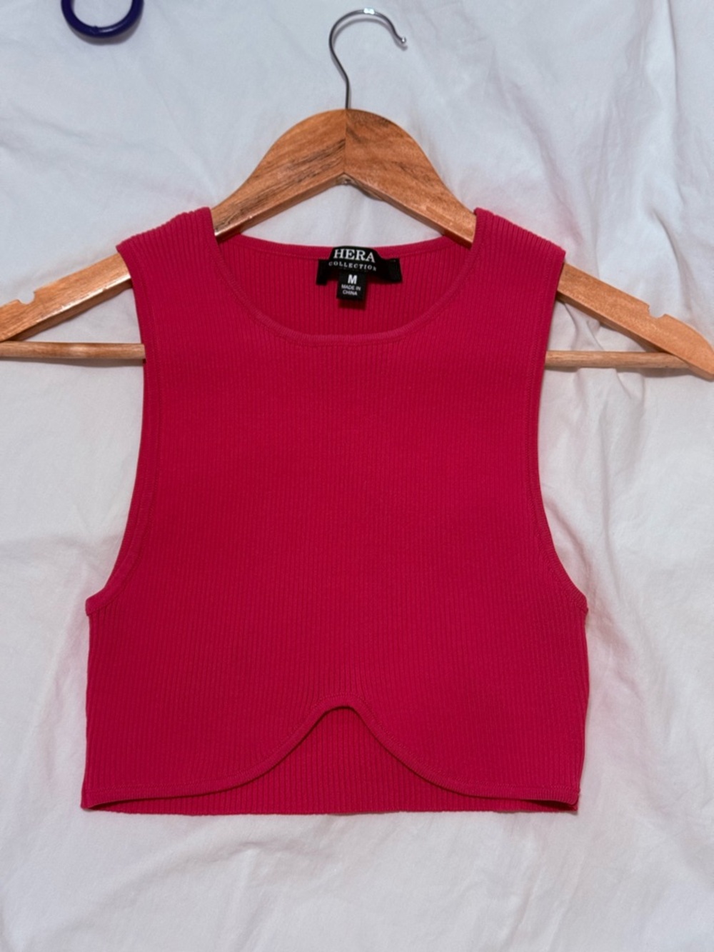 Crop Tank in Hot Pink